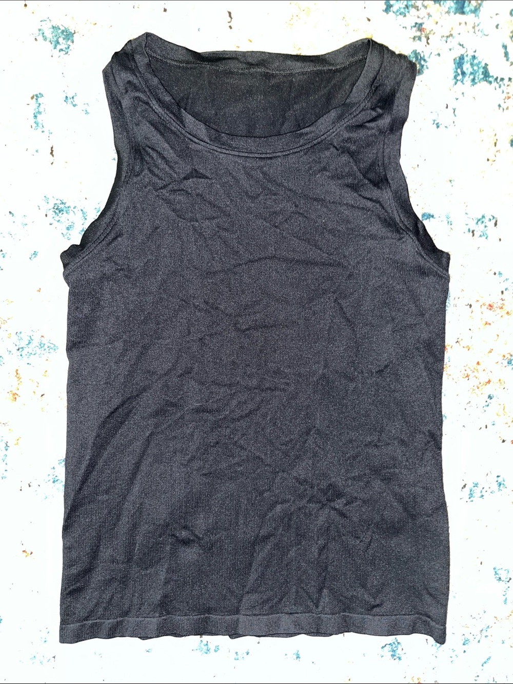 Women's Black Sleeveless Crewneck Tank Top